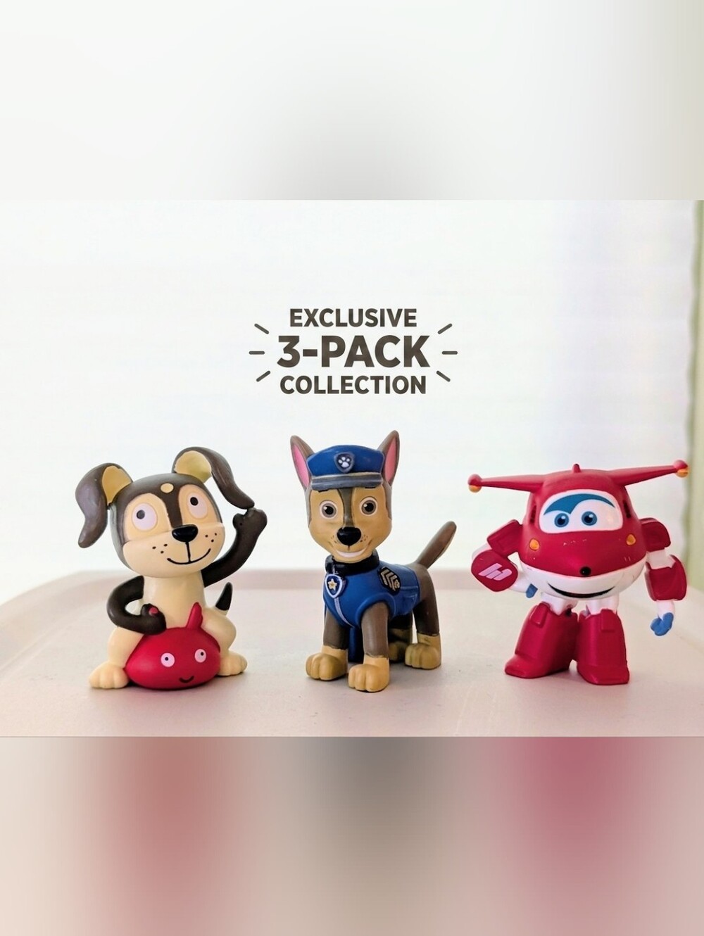 Tonies 3-Piece Set: PAW Patrol Chase, Super Wings Jett & Playful Pup Figure